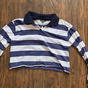 Cropped long sleeve shirt